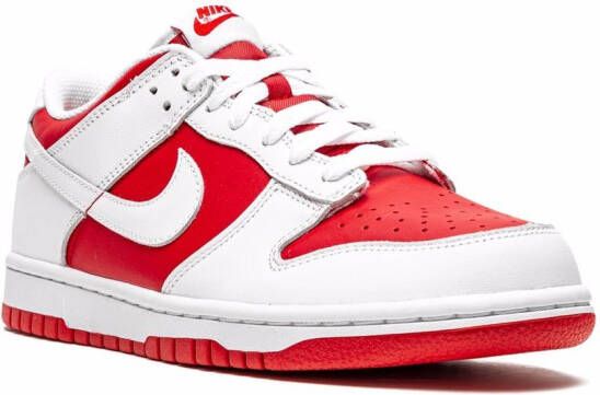 Nike Kids Dunk Low "White University Red" sneakers