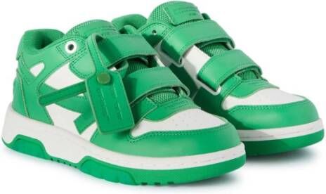 Off-White Kids Out of Office touch-strap sneakers Green