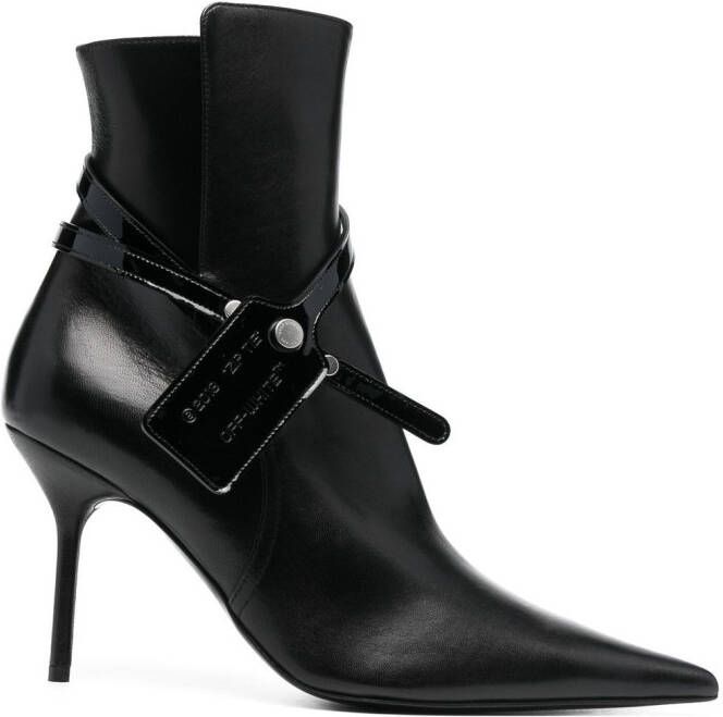 Off-White Nappa ankle boots Black