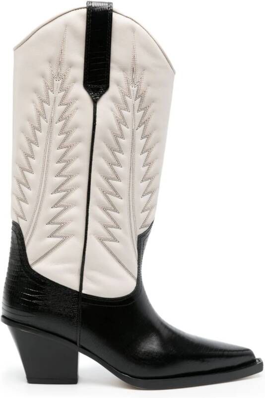 Paris Texas Rosario 60mm western leather boots White