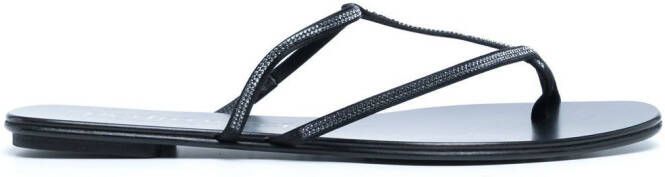 Pedro Garcia crystal-embellished strap sandals Black