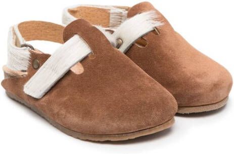 Pèpè closed-toe suede sandals Brown