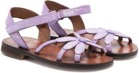 Pépé Kids Giulia leather sandals Purple