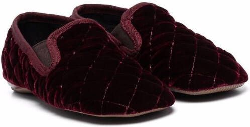 Pèpè velvet-effect slippers Red