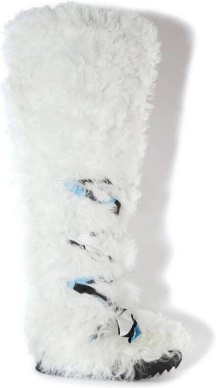 PUCCI Freezy shearling high boots White