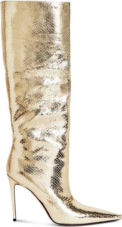 Retrofete Frida 110mm leather boots Gold