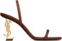 Saint Laurent Opyum leather sandals Brown - Thumbnail 1