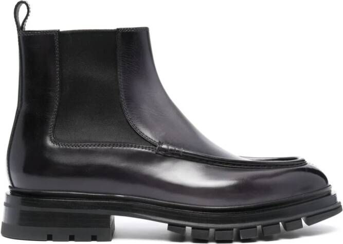 Santoni leather Chelsea boots Grey