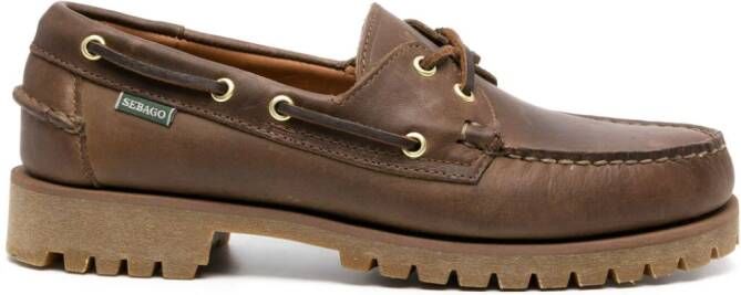 Sebago lace-up boat shoes Brown