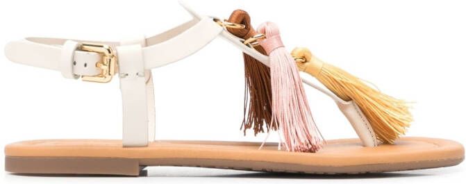 See by Chloé Kime flat leather sandals Neutrals