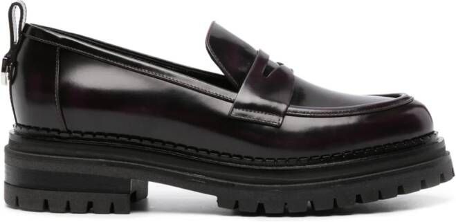 Sergio Rossi Joan leather loafers Purple