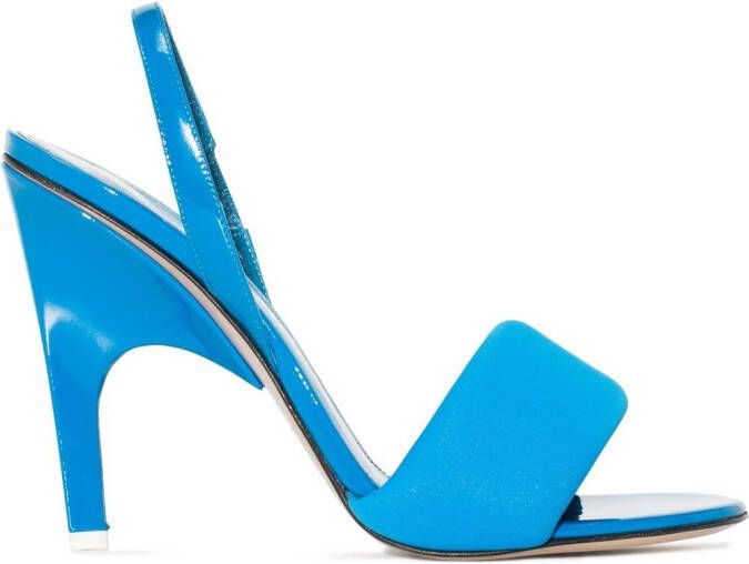 The Attico Rem 105mm slingback sandals Blue