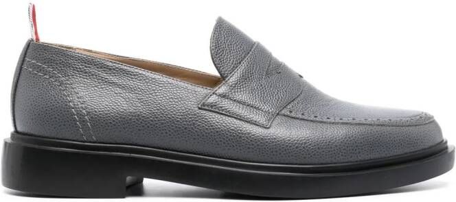 Thom Browne classic penny leather loafers Grey
