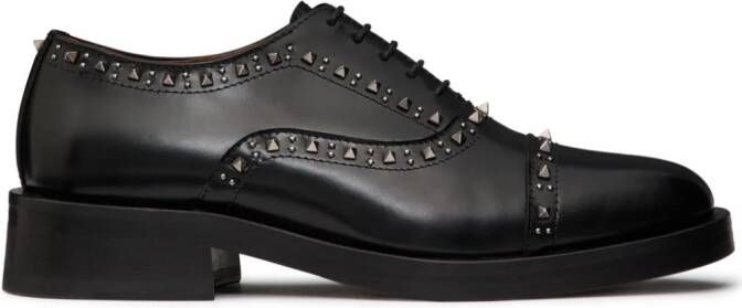 Valentino Garavani Rockstud leather brogues Black