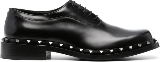 Valentino Garavani Rockstud leather derby shoes Black