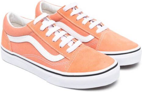 Vans Kids Old Skool lace-up sneakers Orange