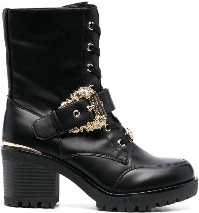 Versace Jeans Couture 70mm logo-plaque ankle boots Black