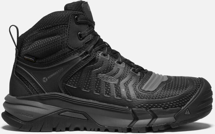 Keen Men's Waterproof Kansas City Mid (Carbon-Fiber Toe) Boots Size 10 In Black Gun Metal