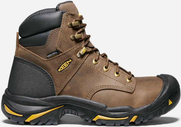 Keen Men's Waterproof Mt Vernon 6" Boot (Steel Toe) Size 15 In Cascade Brown