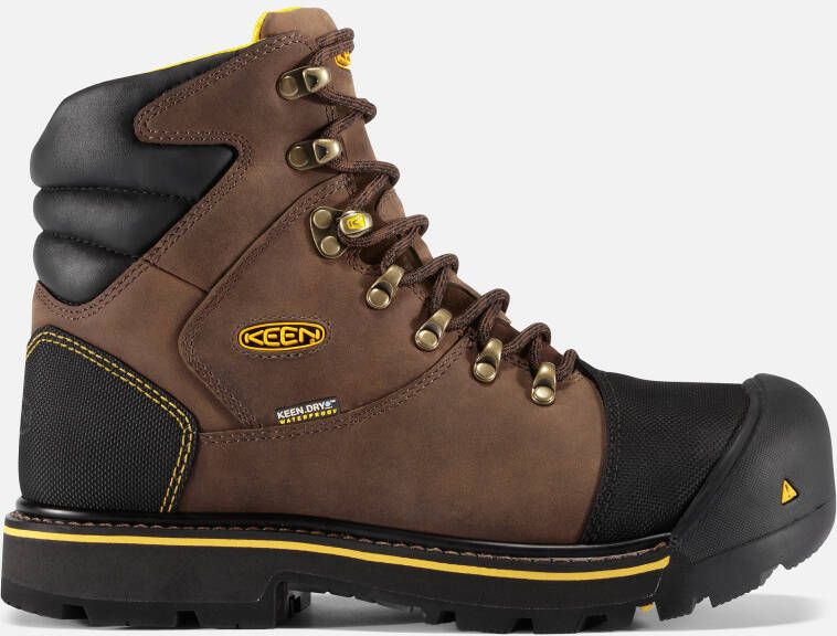 Keen Men's Waterproof Milwaukee (Steel Toe) Boots Size 15 Wide In Dark Earth
