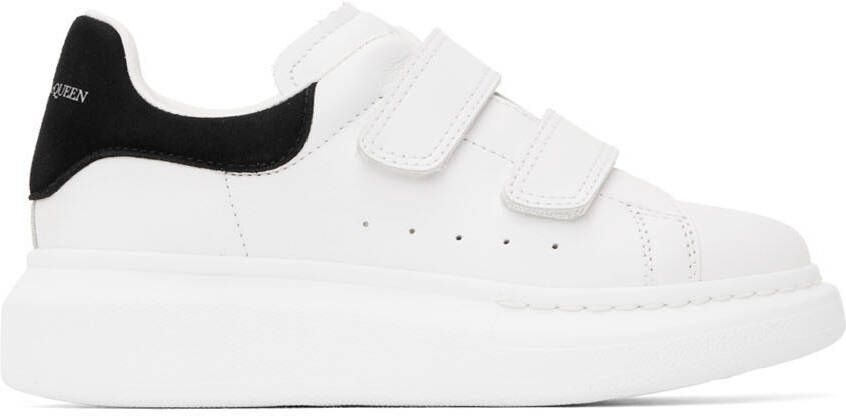 Alexander McQueen Kids White & Black Oversized Velcro Sneakers