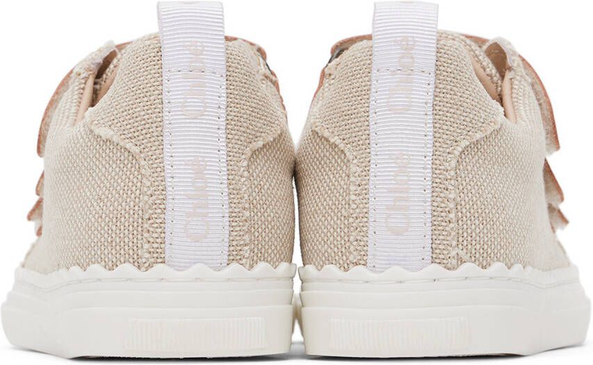 Chloé Kids Taupe Velcro Sneakers