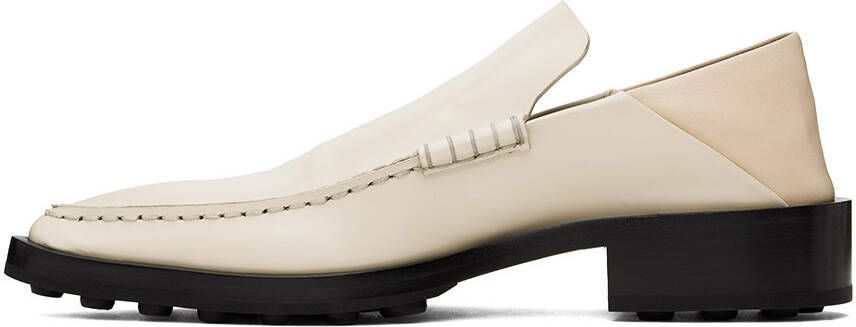 Jil Sander Off-White Pointed Toe Loafers