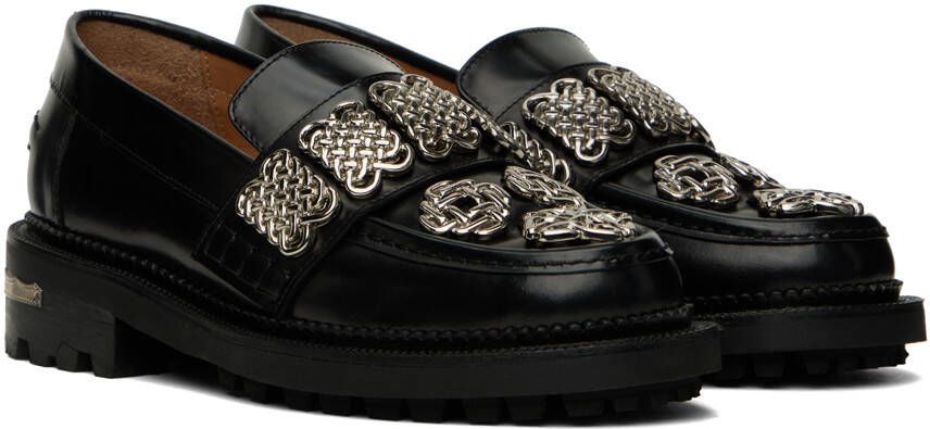 Toga Pulla Black Chain Link Loafers