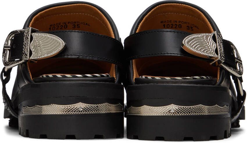 Toga Pulla SSENSE Exclusive Black Slingback Loafers