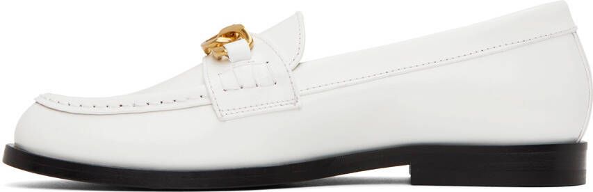 Valentino Garavani White VLogo Chain Loafers