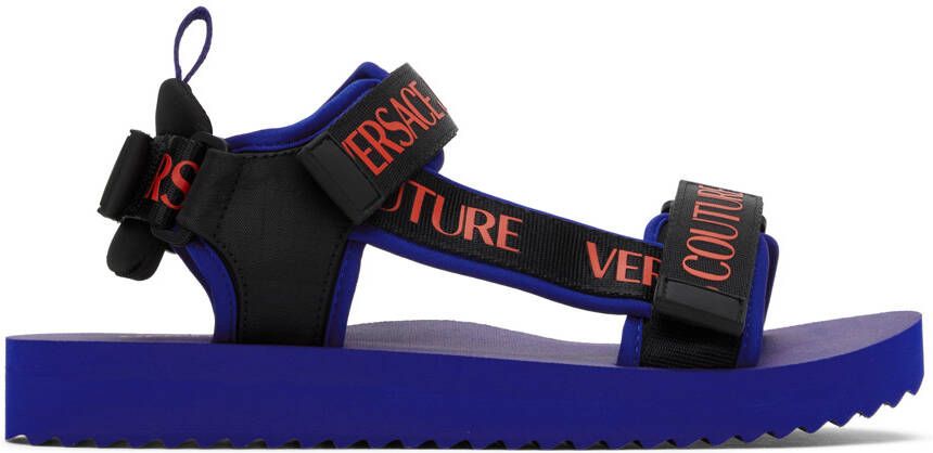 Versace Jeans Couture Black & Blue Ipanema Sandals