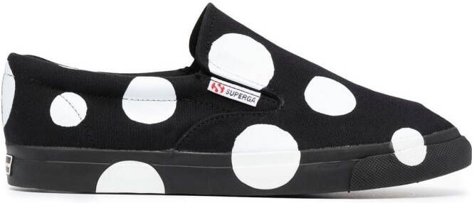 10 CORSO COMO x Superga dot print slip-on sneakers Black