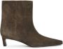 12 STOREEZ 40mm suede ankle boots Brown - Thumbnail 1