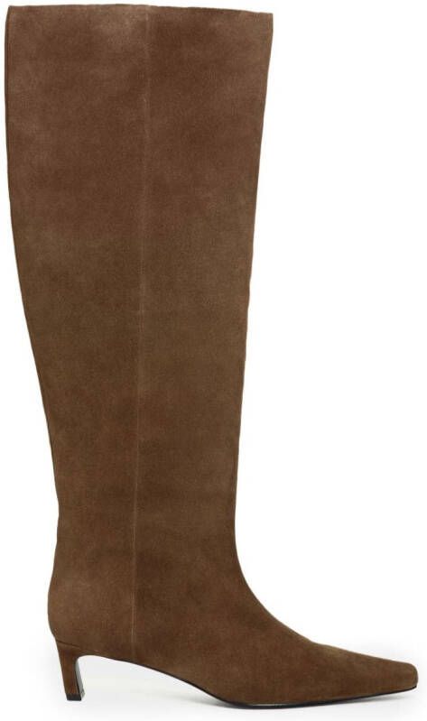 12 STOREEZ 40mm suede knee-high boots Brown