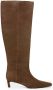 12 STOREEZ 40mm suede knee-high boots Brown - Thumbnail 1