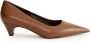 12 STOREEZ 50mm pointed-toe leather pumps Brown - Thumbnail 1