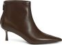 12 STOREEZ 60mm zip-up leather boots Brown - Thumbnail 1