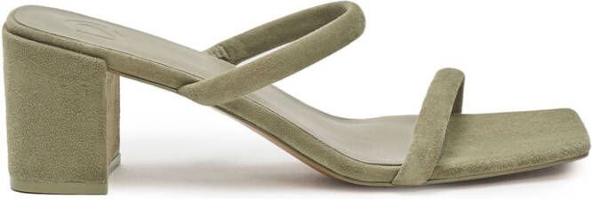 12 STOREEZ 65mm suede mules Green