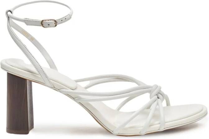 12 STOREEZ 70mm leather sandals White