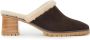 12 STOREEZ 70mm shearling-lined mules Brown - Thumbnail 1