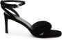 12 STOREEZ 75mm square-toe velvet sandals Black - Thumbnail 1