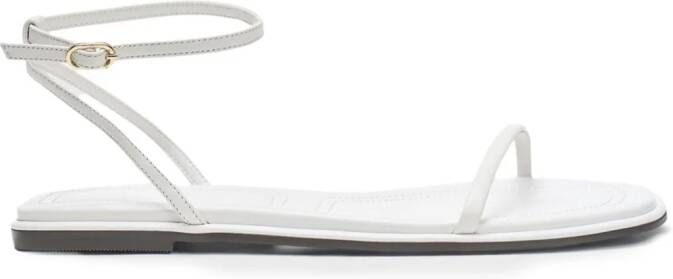 12 STOREEZ buckled leather sandals White