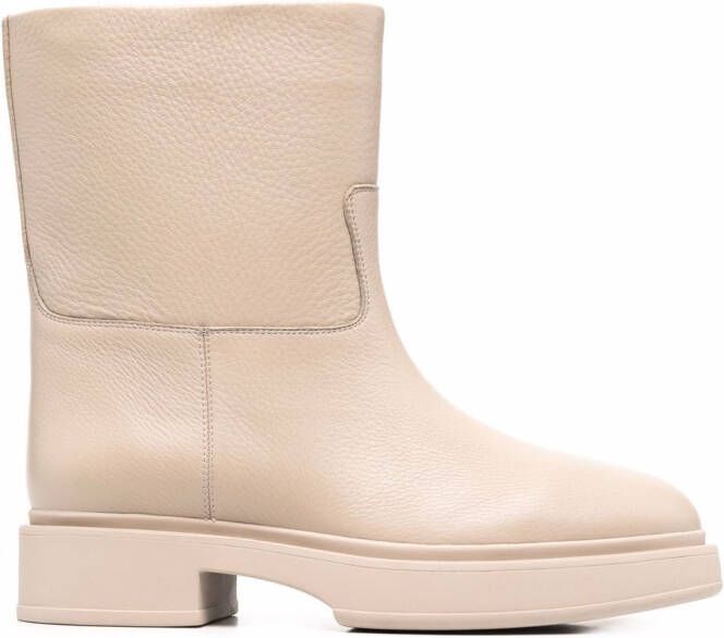 12 STOREEZ chunky sole ankle boots Neutrals