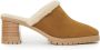12 STOREEZ shearling-lined 70mm mules Brown - Thumbnail 1