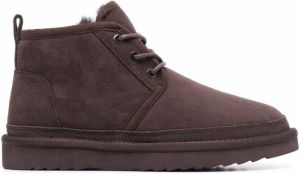 12 STOREEZ shearling-lined lace-up boots Brown