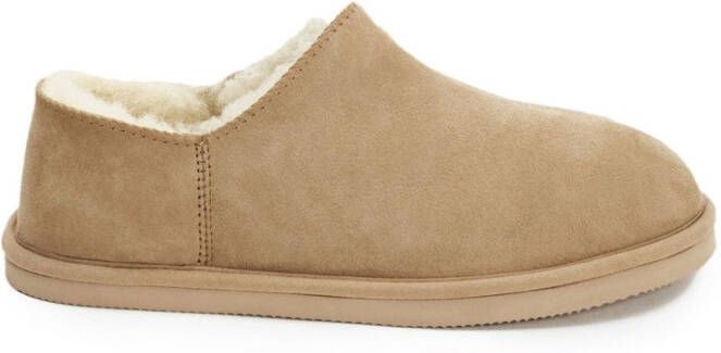 12 STOREEZ shearling-lined suede boots Brown