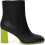 12 STOREEZ square-toe 80mm leather boots Black - Thumbnail 1