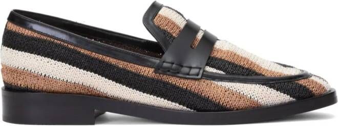 3.1 Phillip Lim Alexa striped penny loafers Brown