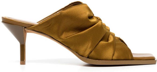 3.1 Phillip Lim Georgia 60mm ruched mules Green