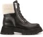 3.1 Phillip Lim Kate shearling-trimmed ankle boots Black - Thumbnail 1